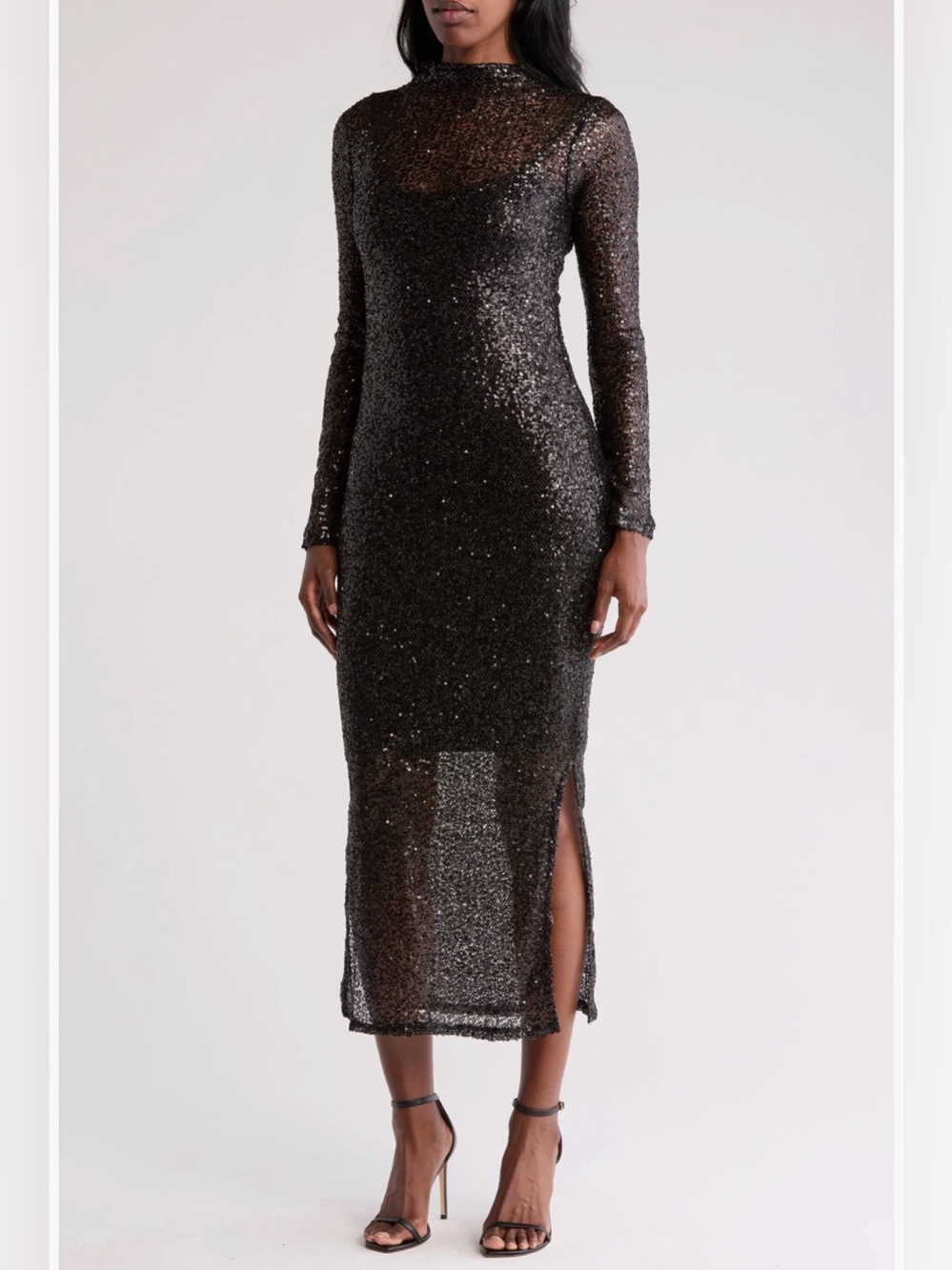Steve Madden Blakely Sequin Mesh Dress Size Small